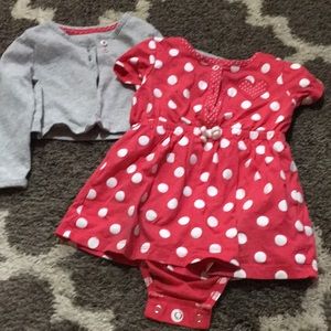 18mo dress with matching cardigan